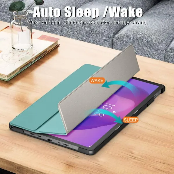 LEATHER Zaklápací kryt pre Lenovo Idea Tab 11 / Tab K11 Gen2 zelený