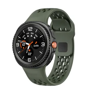 AIRY Silikónový remienok pre Samsung Galaxy Watch8 / Watch8 Classic tmavozelený