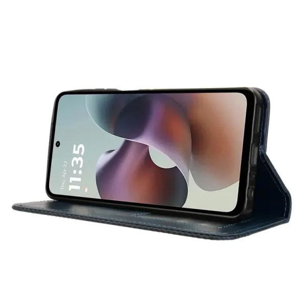 BUSINESS Peňaženkový obal pre Motorola Moto G56 5G modrý
