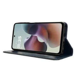 BUSINESS Peňaženkový obal pre Motorola Moto G56 5G modrý