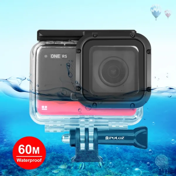 PULUZ 60M Vodotesný obal pre Insta360 One RS (4K Edition) priehľadný
