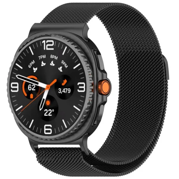 MILANESE Kovový remienok pre Samsung Galaxy Watch8 / Watch8 Classic čierny
