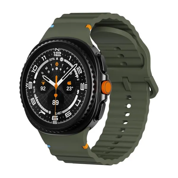 WAVY Silikónový remienok pre Samsung Galaxy Watch8 / Watch8 Classic tmavozelený
