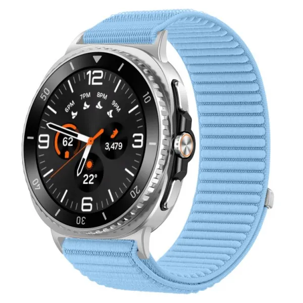 NYLON Vymeniteľný remienok pre Samsung Galaxy Watch8 / Watch8 Classic svetlomodrý