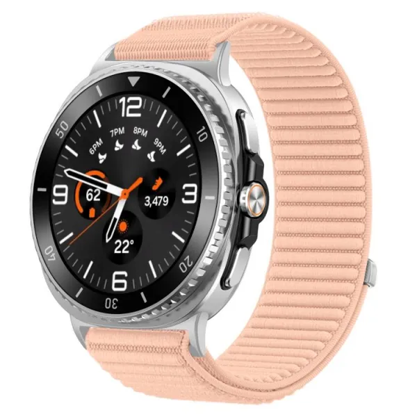 NYLON Vymeniteľný remienok pre Samsung Galaxy Watch8 / Watch8 Classic svetloružový