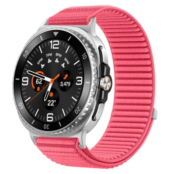 NYLON Vymeniteľný remienok pre Samsung Galaxy Watch8 / Watch8 Classic tmavoružový