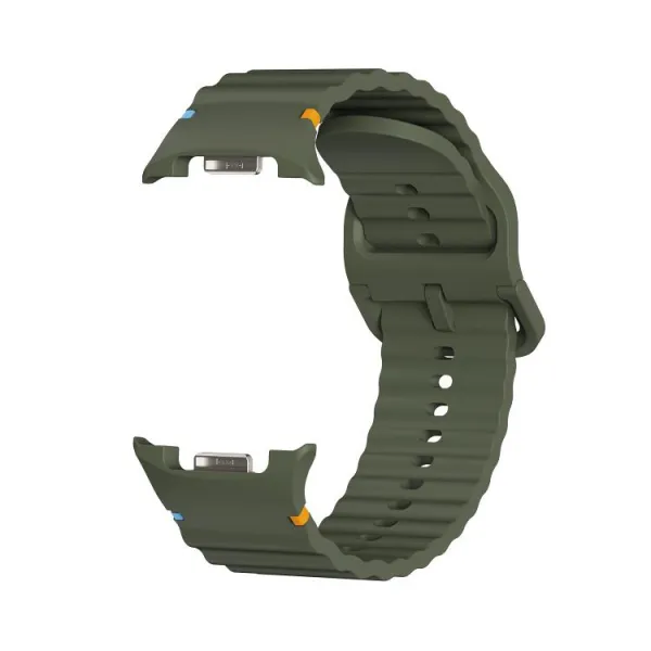 WAVY Silikónový remienok pre Samsung Galaxy Watch8 / Watch8 Classic tmavozelený