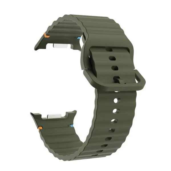 WAVY Silikónový remienok pre Samsung Galaxy Watch8 / Watch8 Classic tmavozelený