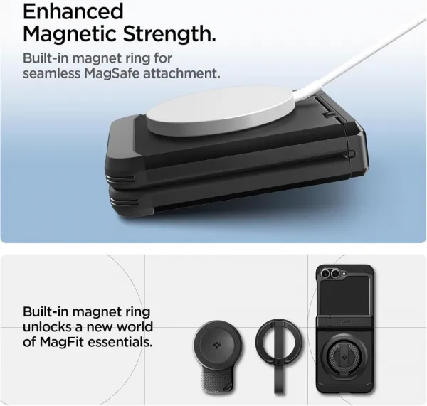 SPIGEN TOUGH ARMOR PRO MAG MAGSAFE Samsung Galaxy Z Flip7 FE 5G / Flip6 5G BLACK