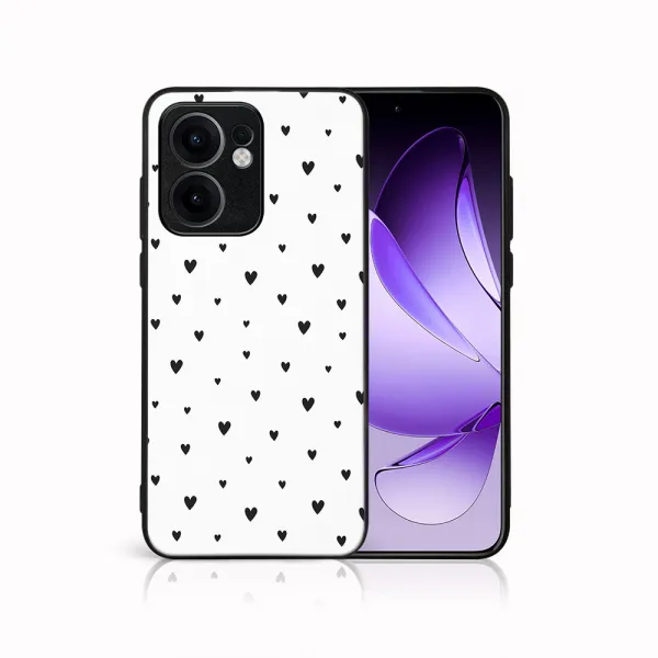 MY ART Ochranný kryt pre Oppo Reno13 F 5G / Reno13 FS 5G BLACK HEARTS (167)