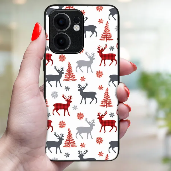 MY ART Kryt s vianočným dizajnom Oppo Reno13 F 5G / Reno13 FS 5G DEER (068)