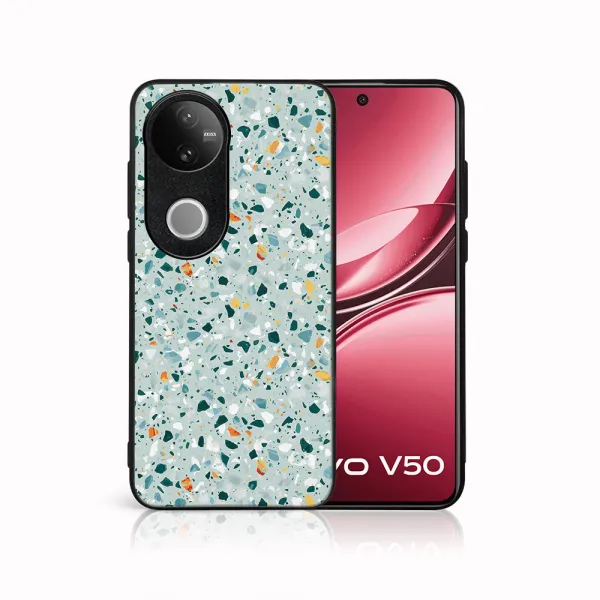 MY ART Ochranný kryt pre Vivo V50 5G BLUE TERRAZZO (164)
