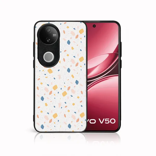 MY ART Ochranný kryt pre Vivo V50 5G ORANGE TERRAZZO (165)