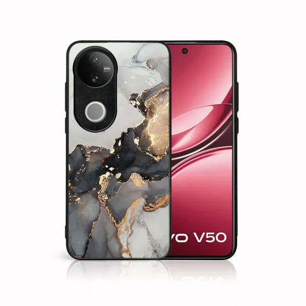MY ART Ochranný kryt pre Vivo V50 5G GREY MARBLE (140)