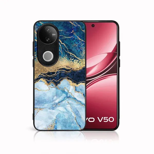 MY ART Ochranný kryt pre Vivo V50 5G BLUE MARBLE (141)