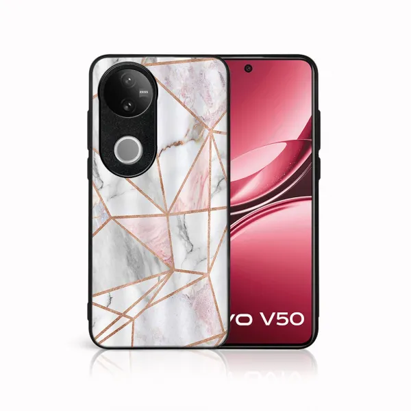 MY ART Ochranný kryt pre Vivo V50 5G PINK MARBLE (143)