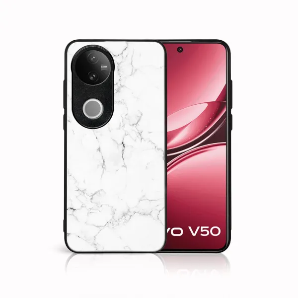 MY ART Ochranný kryt pre Vivo V50 5G WHITE MARBLE (144)