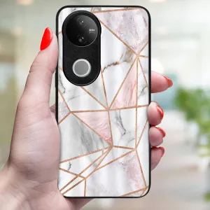 MY ART Ochranný kryt pre Vivo V50 5G PINK MARBLE (143)
