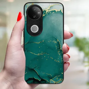 MY ART Ochranný kryt pre Vivo V50 5G GREEN MARBLE (145)