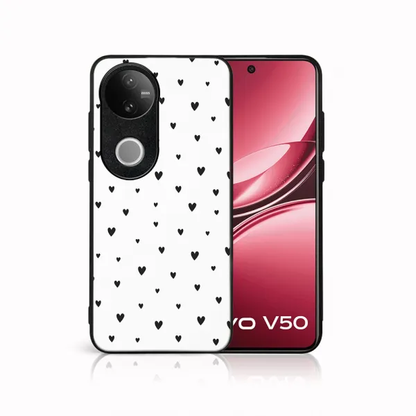 MY ART Ochranný kryt pre Vivo V50 5G BLACK HEARTS (167)
