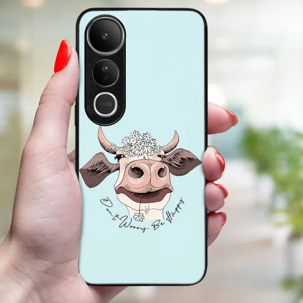 MY ART Ochranný kryt pre Vivo V50 Lite HAPPY COW (181)