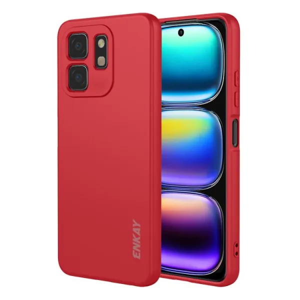 ENKAY LIQUID SILICONE Kryt pre Infinix Smart 9 HD červený