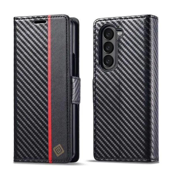 IMEEKE CARBON Peňaženkový obal pre Samsung Galaxy Z Fold7 5G