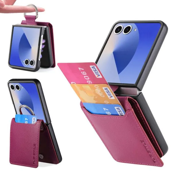 CARD Kryt s priehradkami pre karty Samsung Galaxy Z Flip7 5G fialový