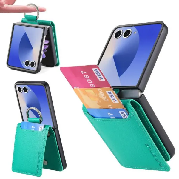 CARD Kryt s priehradkami pre karty Samsung Galaxy Z Flip7 5G zelený