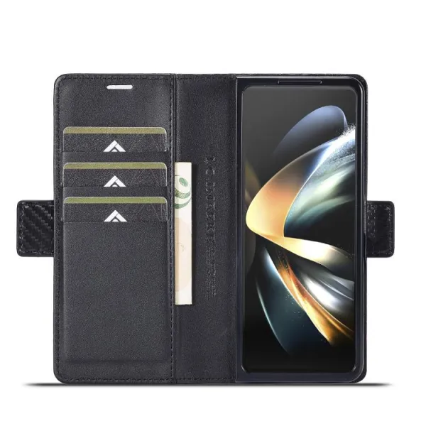 IMEEKE CARBON Peňaženkový obal pre Samsung Galaxy Z Fold7 5G