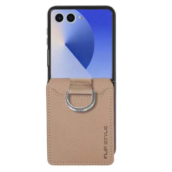 CARD Kryt s priehradkami pre karty Samsung Galaxy Z Flip7 5G svetlohnedý