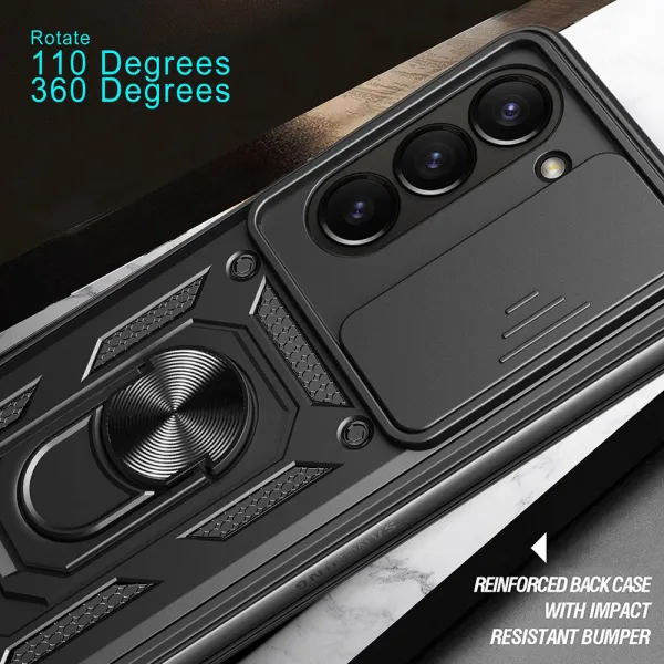 RING CAMERA Kryt s držiakom pre Samsung Galaxy Z Fold7 5G strieborný