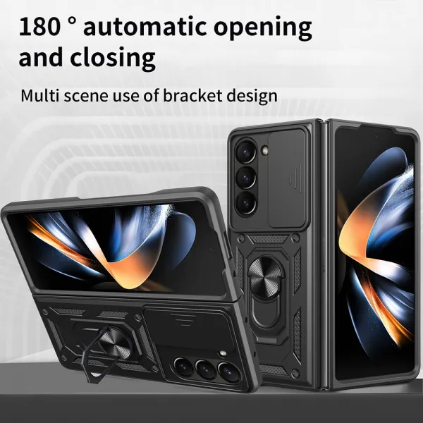 RING CAMERA Kryt s držiakom pre Samsung Galaxy Z Fold7 5G strieborný