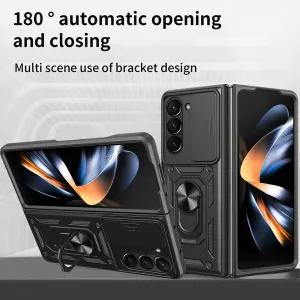 RING CAMERA Kryt s držiakom pre Samsung Galaxy Z Fold7 5G strieborný