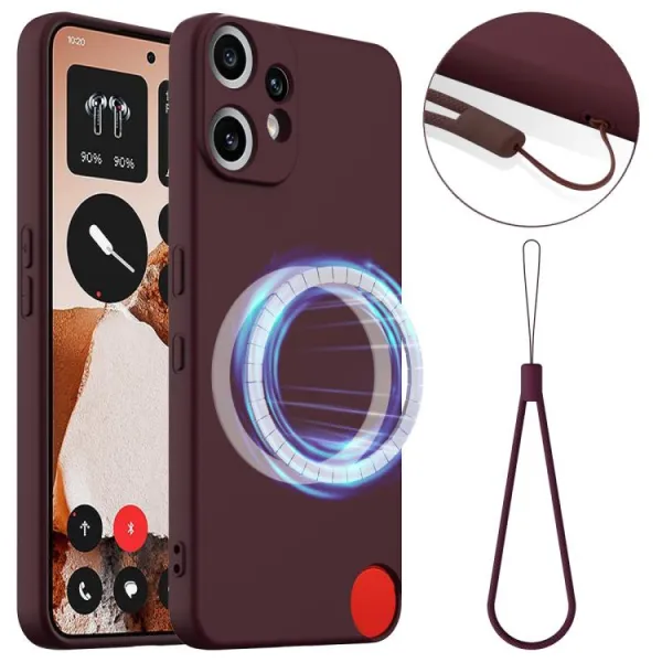 RUBBER MAGSAFE Silikónový kryt pre CMF Phone 2 Pro PLUM COLOR