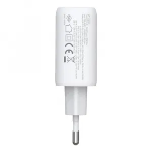 AMORUS PD 30W GaN Sieťová nabíjačka USB-C / USB-A biela