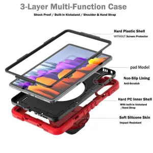 SOLID Odolný obal pre Xiaomi Redmi Pad 2 čierno-červený