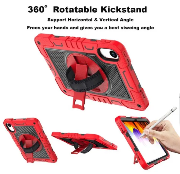 SOLID Odolný obal pre Xiaomi Redmi Pad 2 čierno-červený
