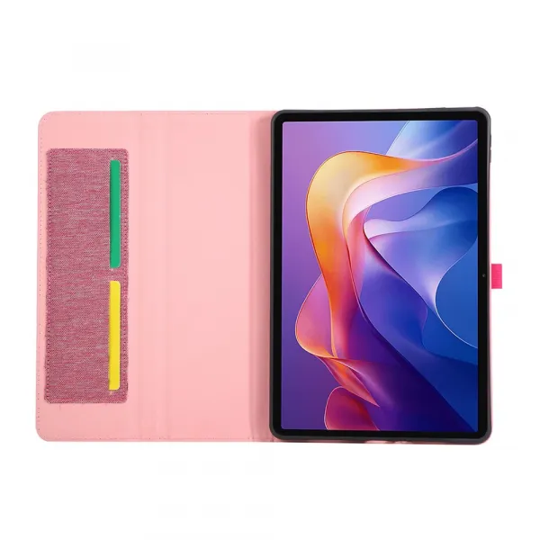 FABRIC Zaklápací kryt pre Xiaomi Redmi Pad 2 ružový