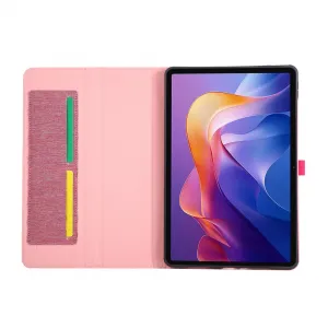 FABRIC Zaklápací kryt pre Xiaomi Redmi Pad 2 ružový