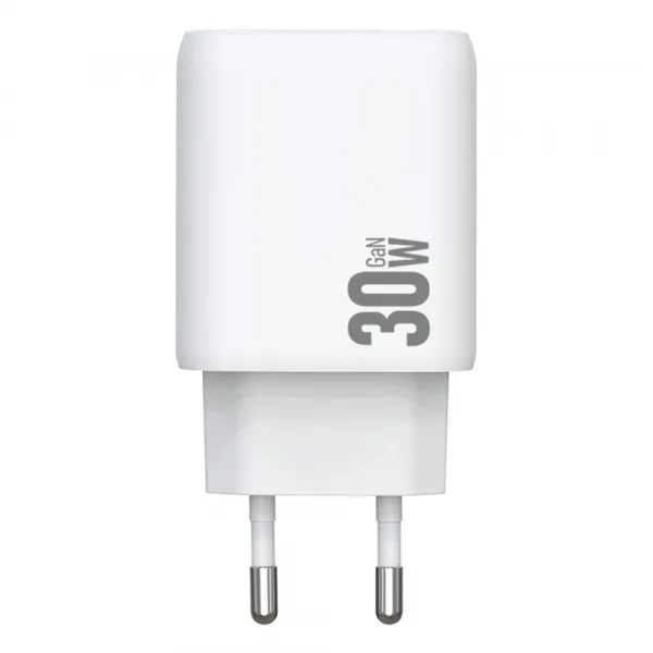 AMORUS PD 30W GaN Sieťová nabíjačka USB-C / USB-A biela