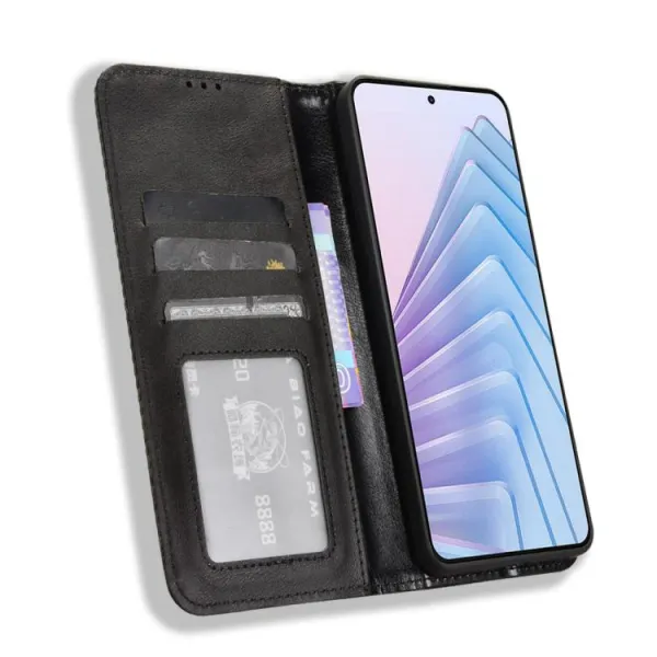 BUSINESS Peňaženkové puzdro pre Xiaomi Redmi Note 14 (EU verzia 164.8mm) čierne