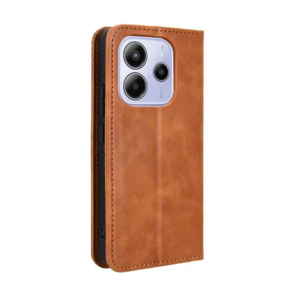 BUSINESS Peňaženkové puzdro pre Xiaomi Redmi Note 14 (EU verzia 164.8mm) hnedé