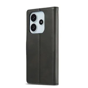IMEEKE Peňaženkový obal pre Xiaomi Redmi Note 14 (EU verzia 164.8mm) čierny