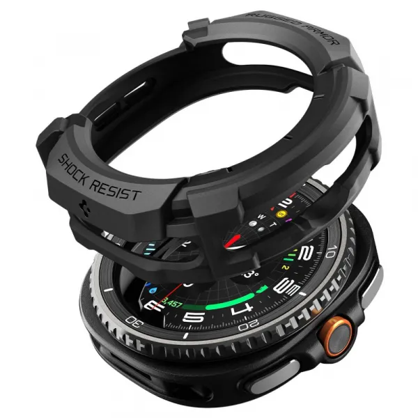 SPIGEN RUGGED ARMOR Ochranný kryt Samsung Galaxy Watch8 Classic 46mm MATTE BLACK