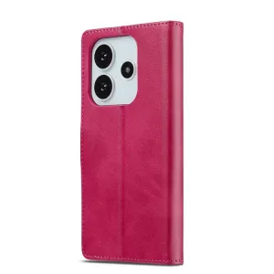 IMEEKE Peňaženkový obal pre Xiaomi Redmi Note 14 (EU verzia 164.8mm) ružový