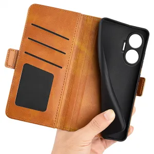 SIDE Peňaženkové puzdro pre Xiaomi Poco F7 svetlohnedé