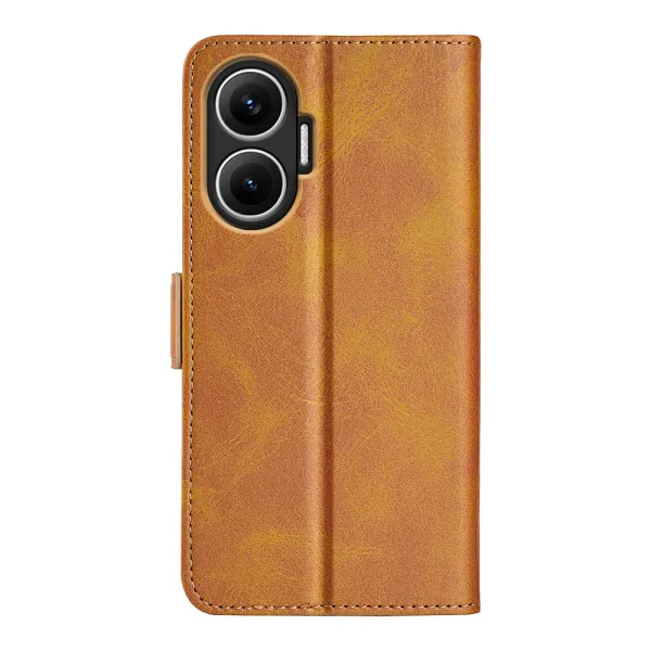 SIDE Peňaženkové puzdro pre Xiaomi Poco F7 svetlohnedé