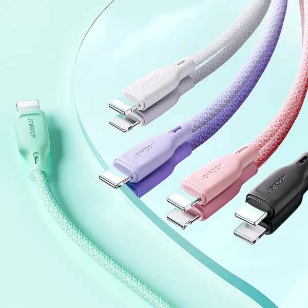 JOYROOM MULTI-COLOR S-A34 Kábel USB-C 60W ružový