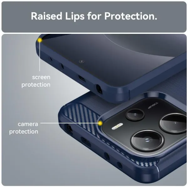 FLEXI TPU Ochranný kryt Xiaomi Redmi Note 14 (EU verzia 164.8mm) modrý